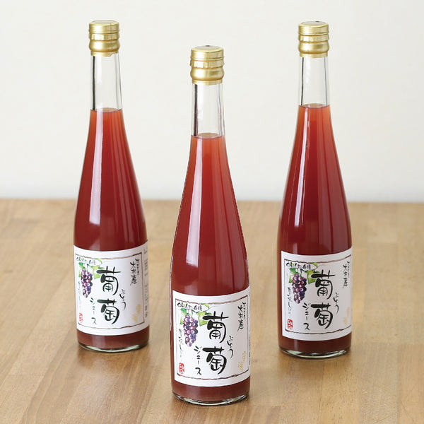 シュシュのジュース500ml 3本セット ぶどう[CCC0066] | おおむら夢